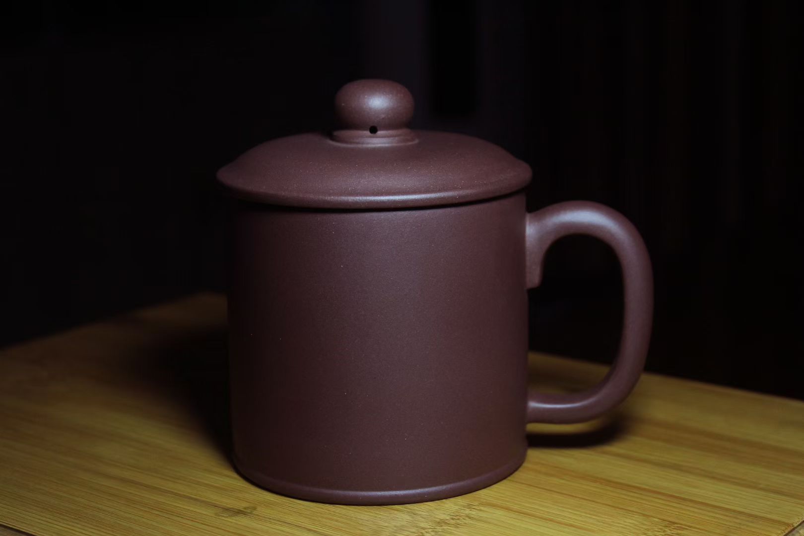 原矿紫砂精品素器紫泥盖杯适合办公家用的喝水杯