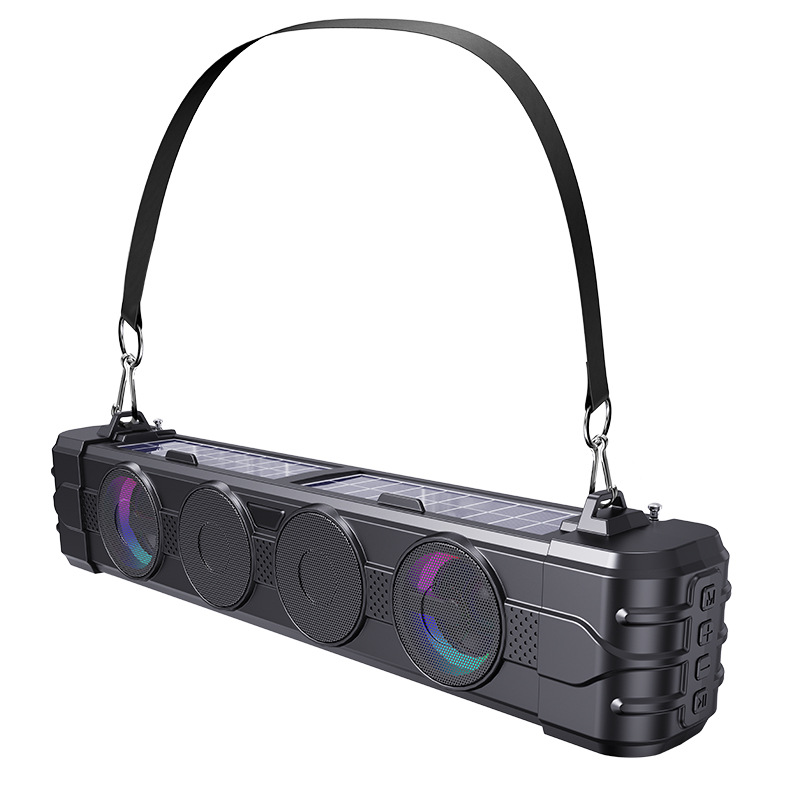 【西藏包邮】蓝牙音箱条形便捷式带彩灯高颜值桌面户外太阳能音响