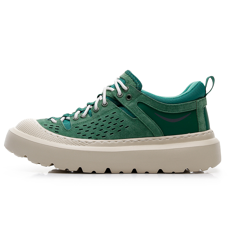 2025冬季新款小众绿色高级感男士运动休闲板鞋男真皮增高厚底轻便