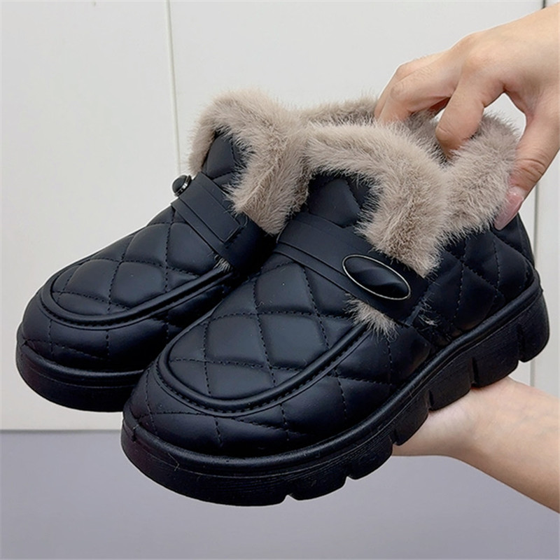 冬季新款老北京棉鞋防寒防水厚底雪地靴加绒保暖舒适女棉鞋