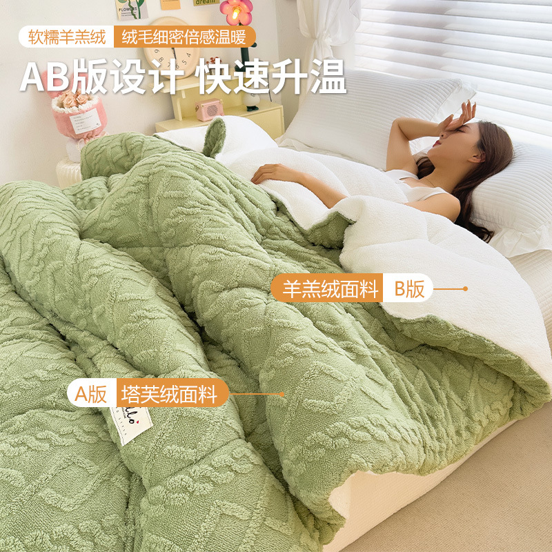 宿舍冬被加厚保暖被子被芯塔芙绒羊羔绒秋冬被褥子单人学生被子芯