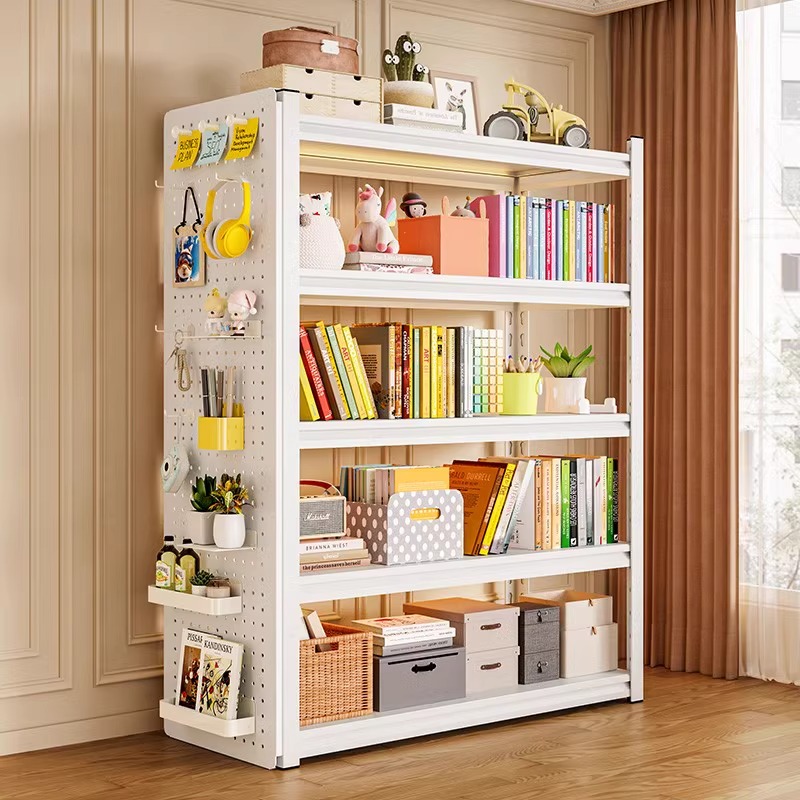 【十年老厂】钢制书架多层落地置物架家用儿童书柜客厅收纳储物架