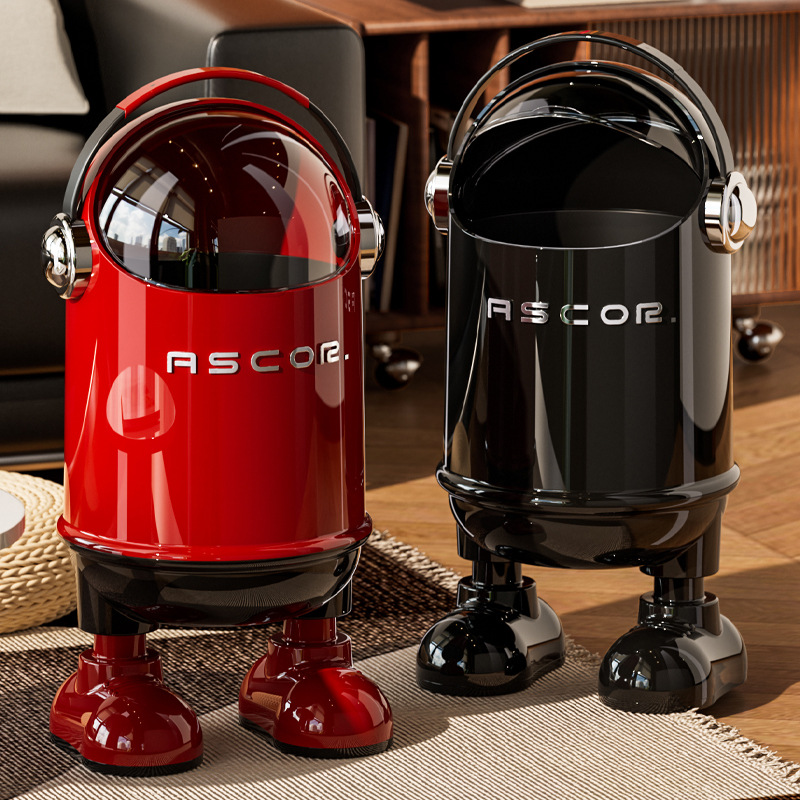 客厅垃圾桶家用2025新款高档翻盖大容量厨房卧室卫生间高颜值创意