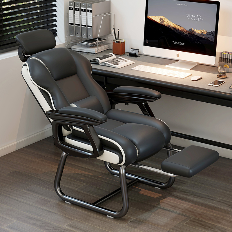 电脑椅家用弓形椅舒适久坐书桌办公椅可躺沙发椅休闲电竞椅老板椅