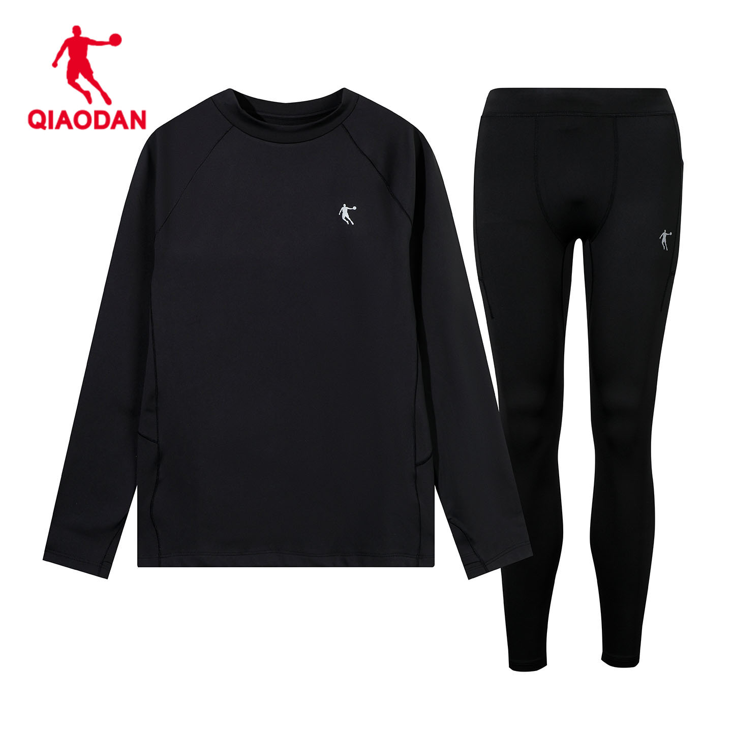 乔丹运动男士长袖2025秋季保暖运动套装亲肤舒适户外运动锻炼跑步