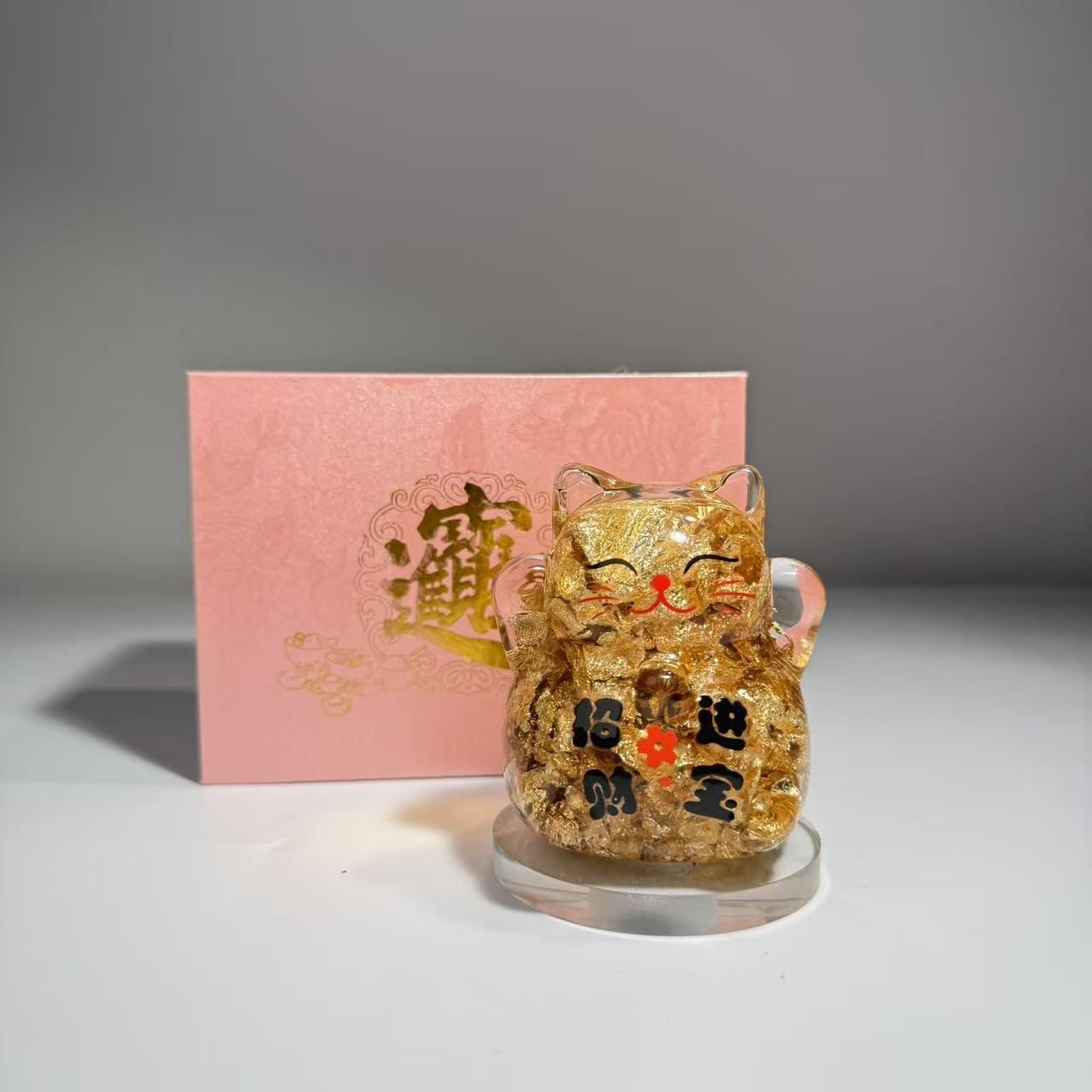 【招财猫】老师推荐金箔小猫开业礼物前台桌面乔迁小猫2025新款摆件