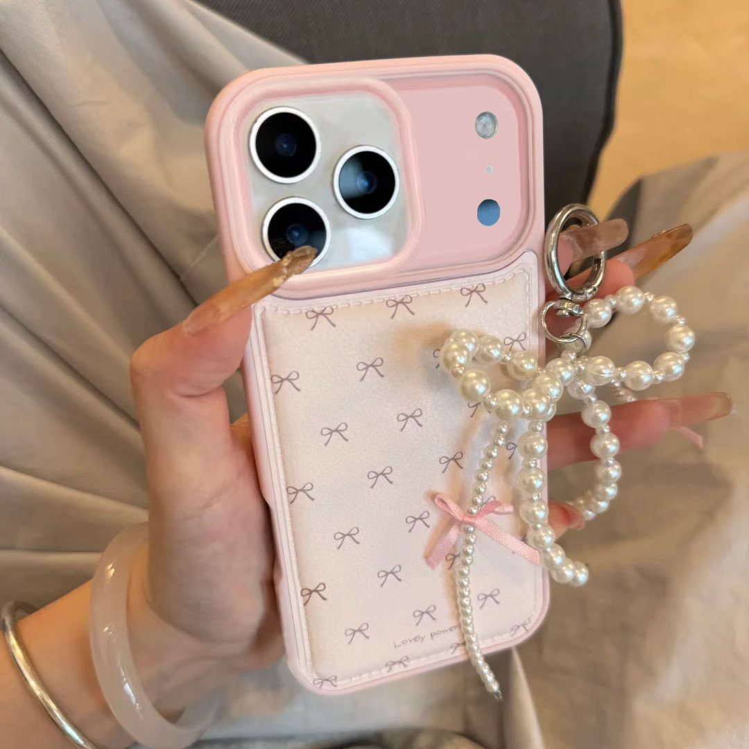 诚星泽蝴蝶结适用苹果17pro手机壳iPhone15/16新款14可爱13皮质12