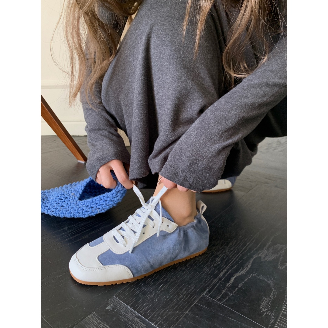 StarKeLa复古芭蕾 全羊皮老钱风圆头德训鞋 超软弹力底 百搭显白