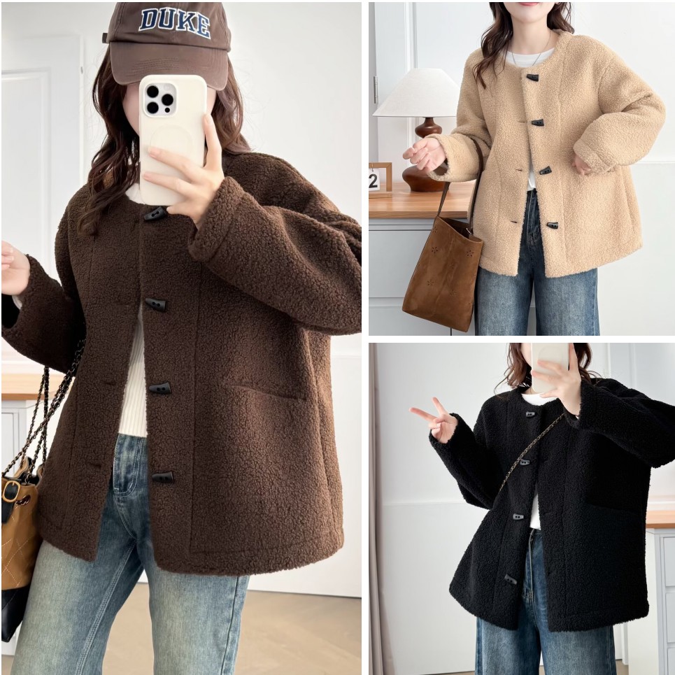 115-200斤微胖大码女装胖mm秋冬颗粒绒加厚保暖防风洋气外套上衣