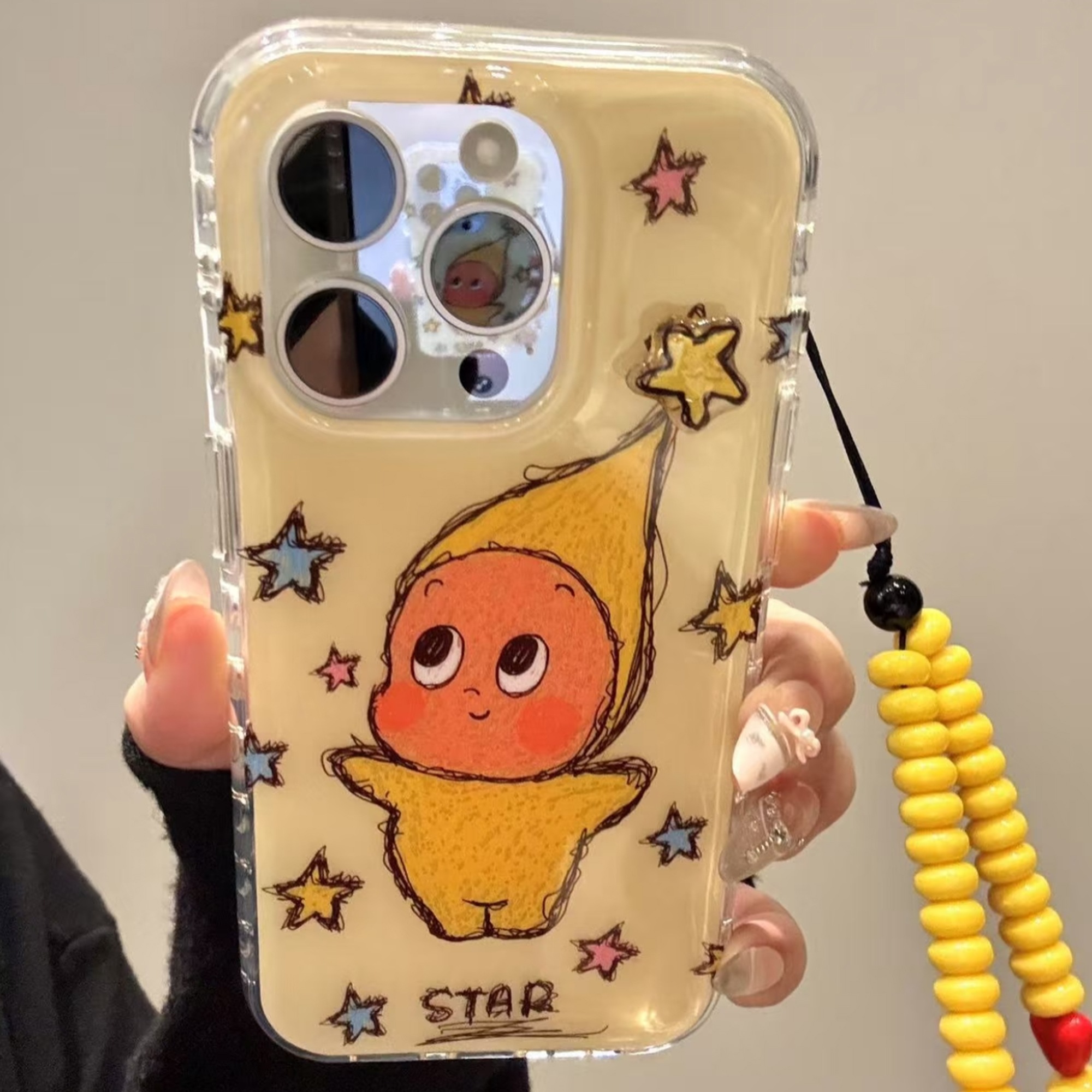 可爱星星人适用苹果iphone小米15/14/13promax防摔vivo华为oppo女