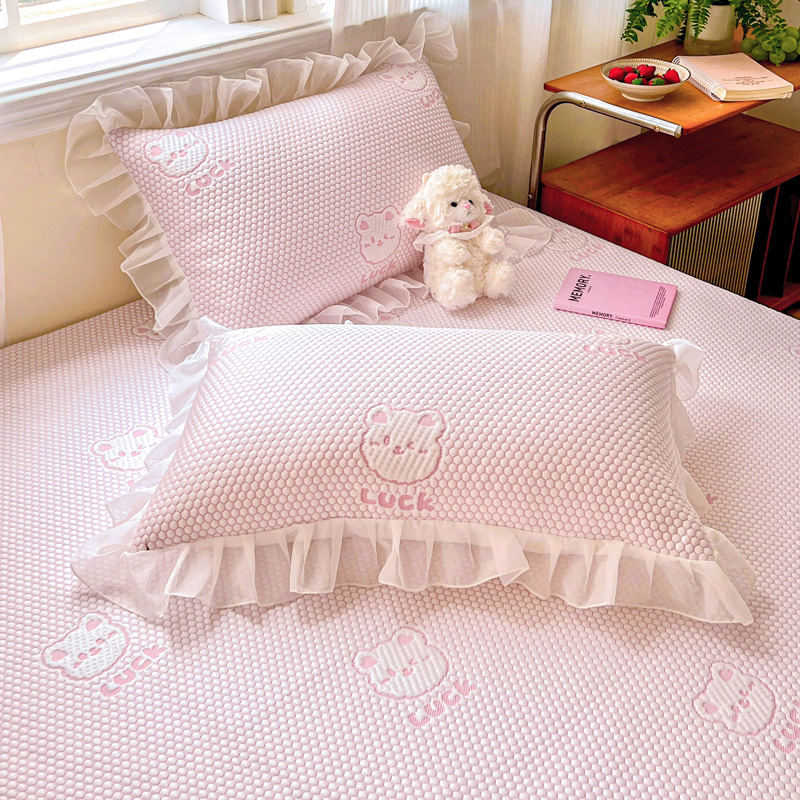 夏天冰豆豆冰丝枕套2025新款家用一对装枕芯套学生宿舍单只整头套