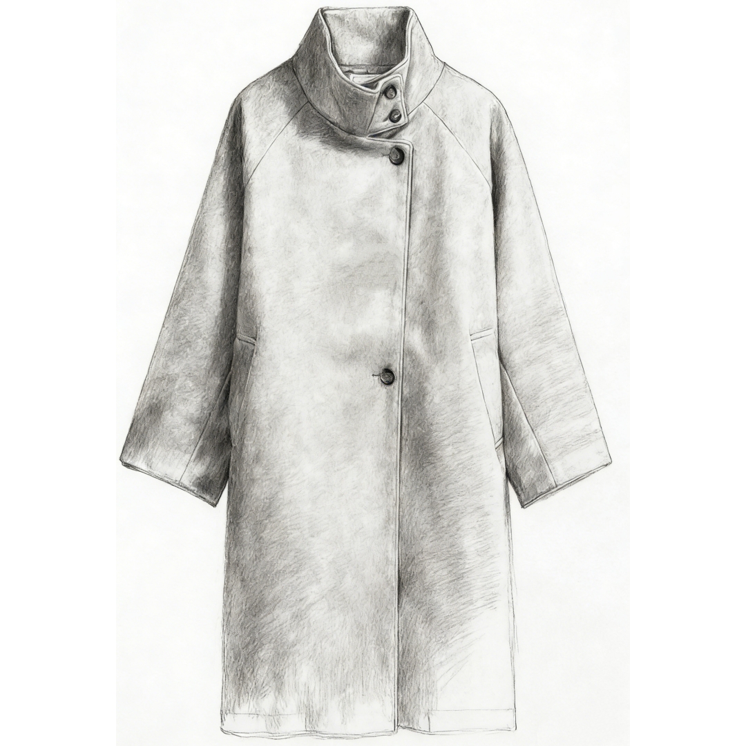 【Montendre】 秋冬新款 气质百搭羊毛混纺长款双面毛呢大衣外套