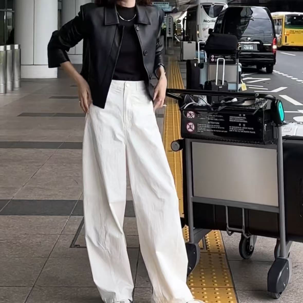 2025春季新款时尚显瘦气质女士网红洋气两件套百搭款D7121