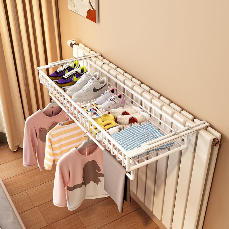 暖气片挂篮家用暖气管上晾衣架置物架挂衣架凉衣架衣服晾晒架专用