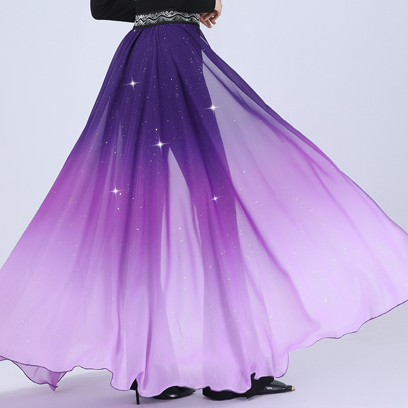 形体服腰封腰巾腰带训练服舞蹈走秀礼仪渐变腰纱女星辰步态飘逸