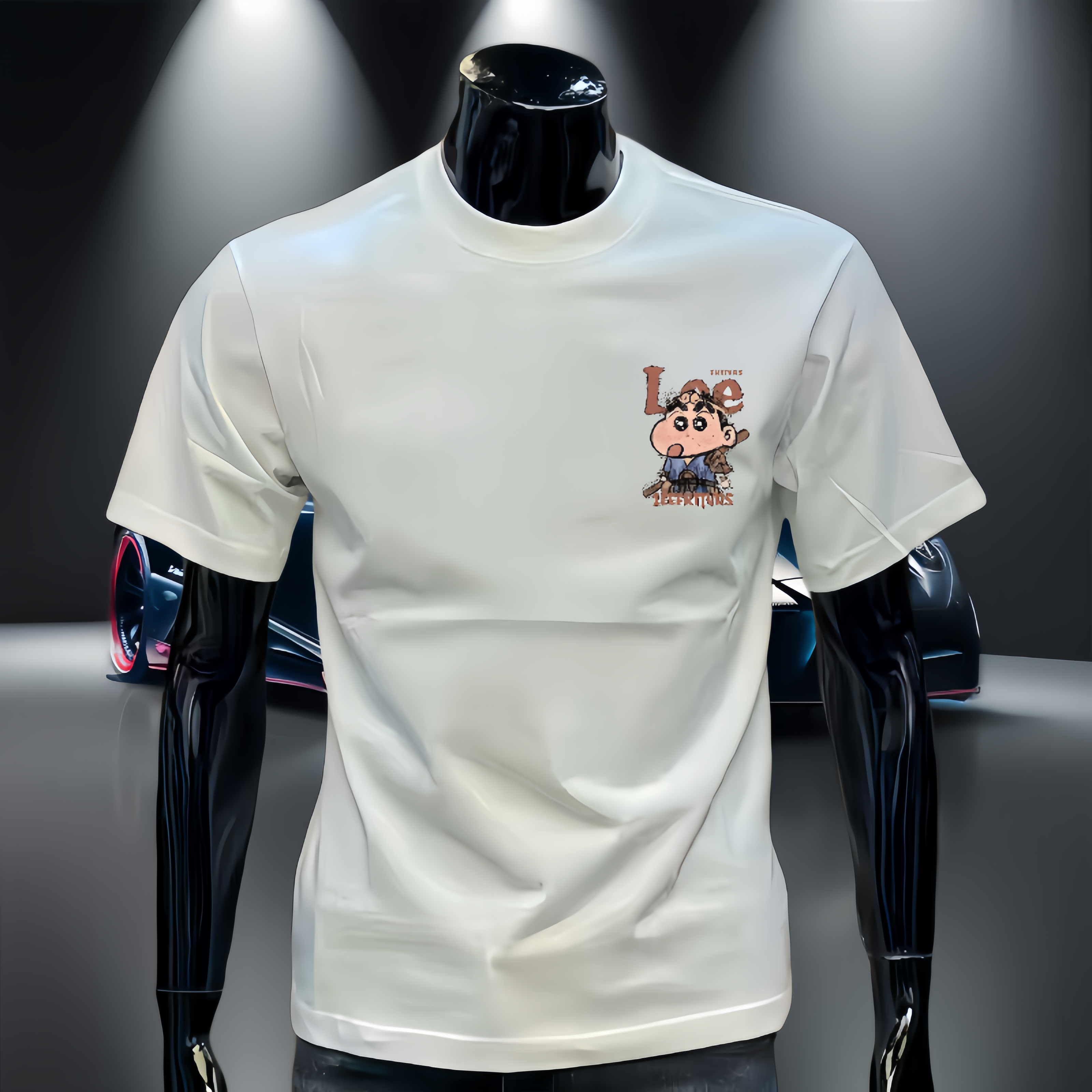 潮牌2025夏季爆款男士纯棉短袖T恤野人百搭轻奢高档体恤百搭上衣T