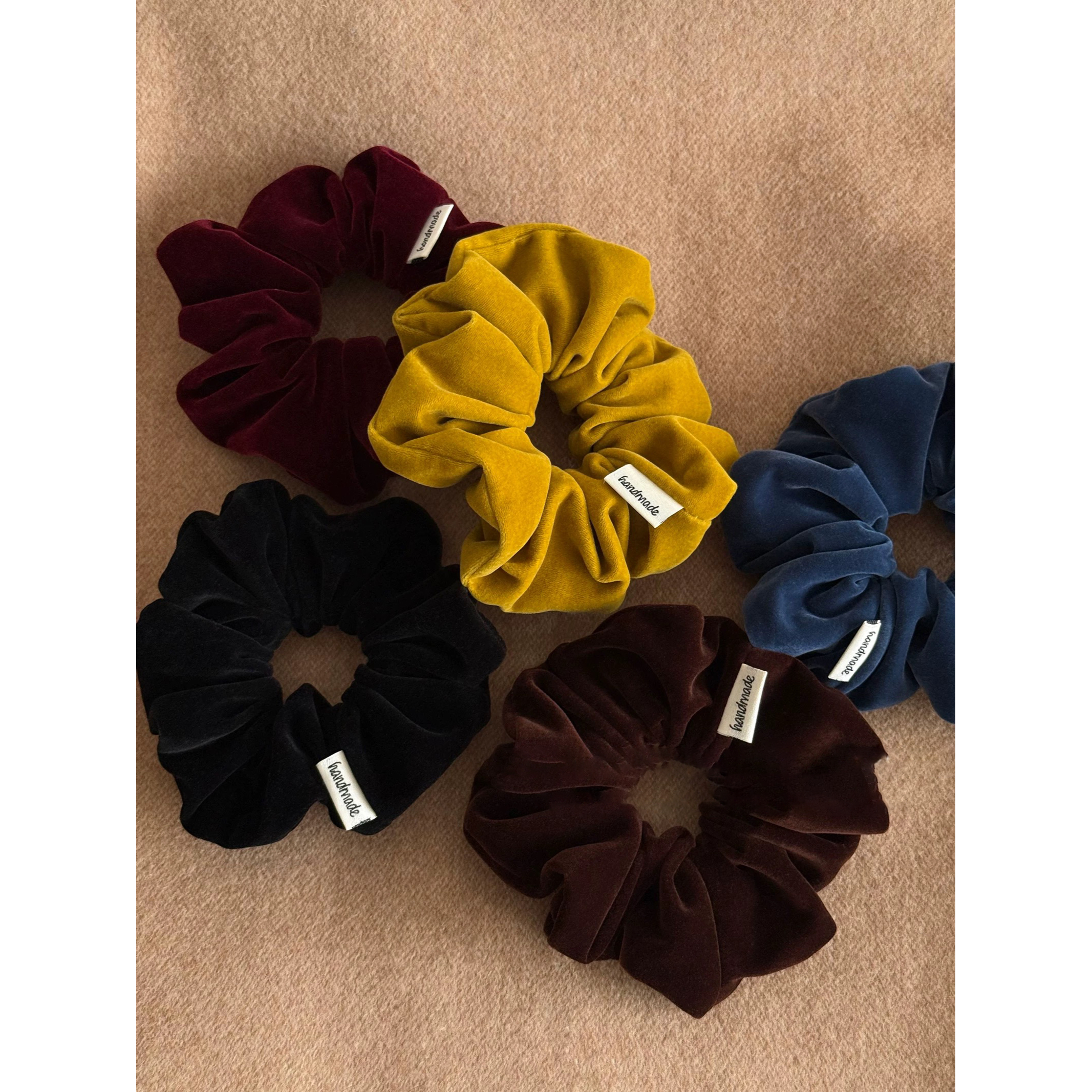 复古彩色丝绒大肠发圈女秋冬百搭丸子头肥肠发绳2025新款马尾头绳