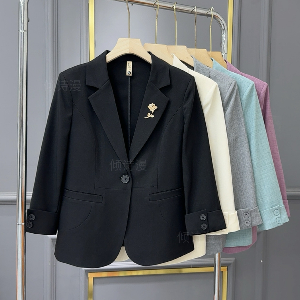 2025秋季新款设计感时尚气质西装女洋气显瘦遮肉休闲小西服2988