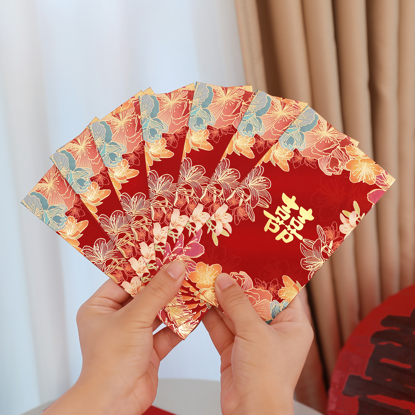 红包结婚专用红包袋2025新款婚礼创意个性烫金繁花喜字利是封喜包