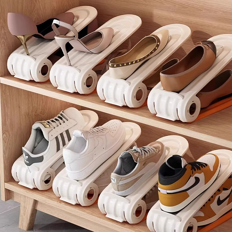 优勤鞋架收纳省空间双层可调节鞋托鞋柜分层隔板整理放鞋子置物架