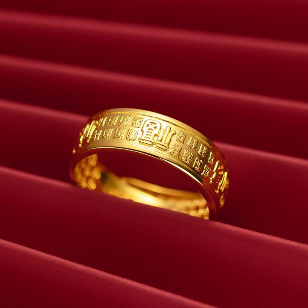 合金戒指 合金材质 活口百福戒指