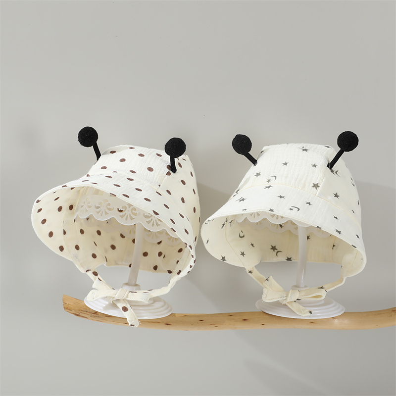 婴儿帽子春秋季护囱门大帽檐宫廷帽可爱超萌女宝宝小月龄囟门胎帽