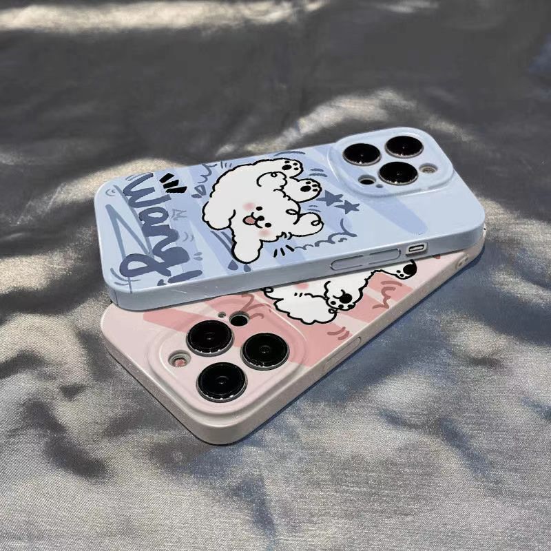 【苹果/华为/oppo/vivo/小米】菲林全包情侣小狗手机硬壳卡通女