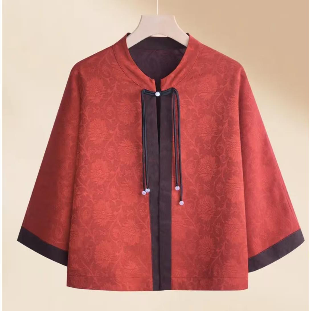 新中式双面双穿复古气质小衫上衣#8614