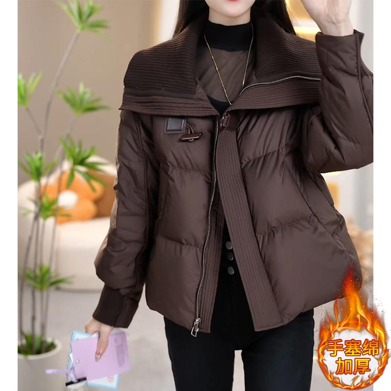 网红款棉服外套女新年战衣2025冬季新款上档次洋气棉袄时尚感百搭