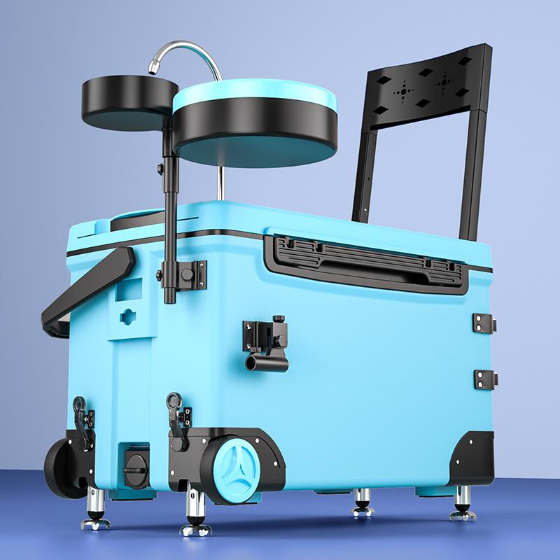 德国新款钓箱全套超轻多功能台钓箱带轮可坐渔具装备钓鱼箱免安装