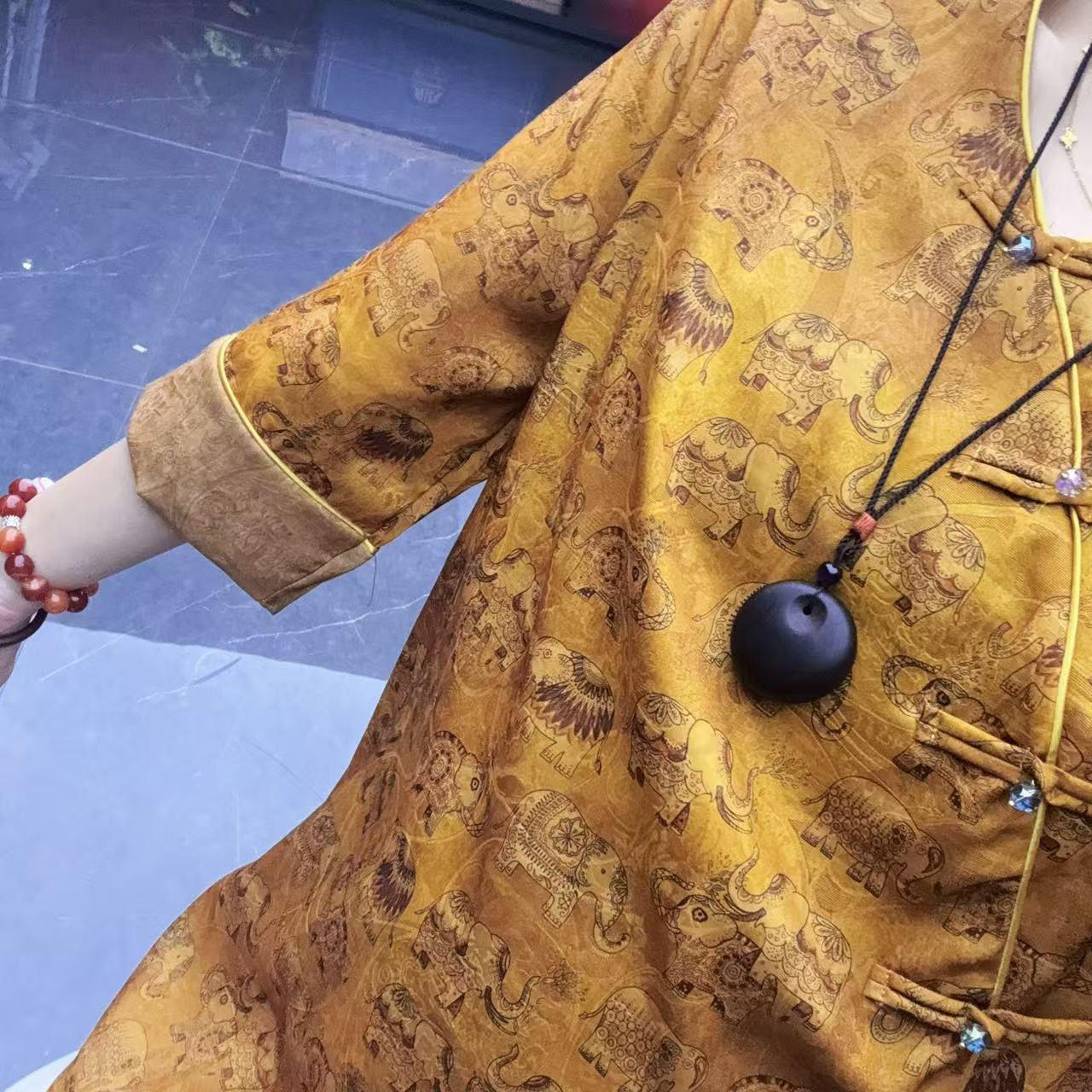 耀阳夫妇【金象】C927新中式复古上衣百搭款