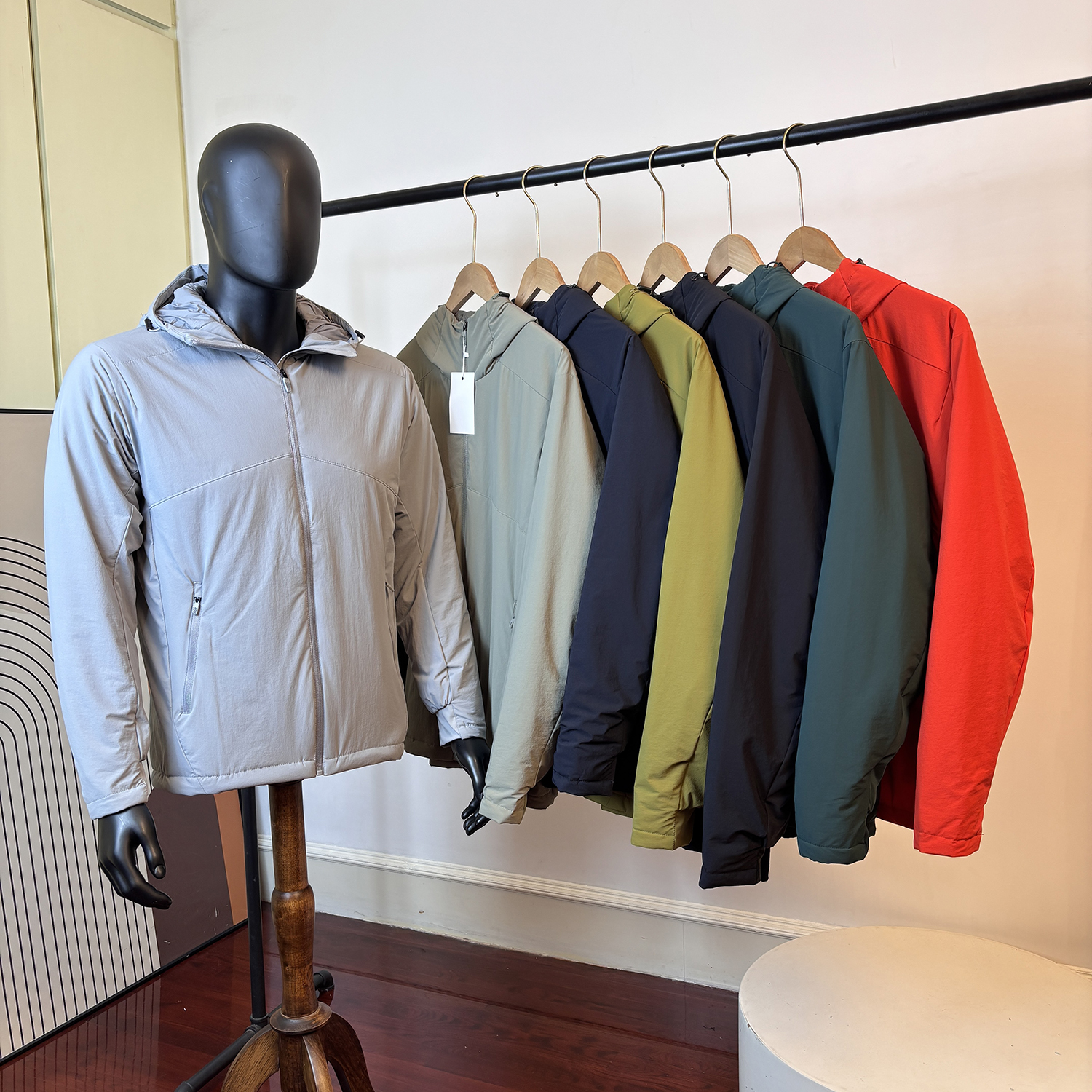 轻量级户外 男士秋冬薄款防风防泼水保暖休闲连帽棉衣棉服外套潮