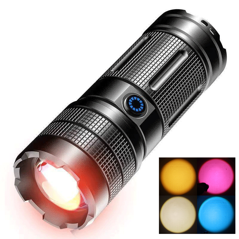 釜井四色摄影手电筒拍照补光灯直播背景造影氛围灯支持Type C供电