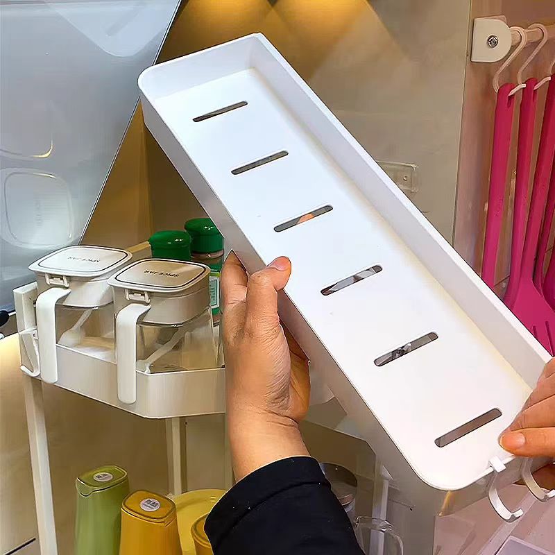 免打孔多层调味品厨房调料置物架壁挂式佐料收纳架多功能墙上挂钩