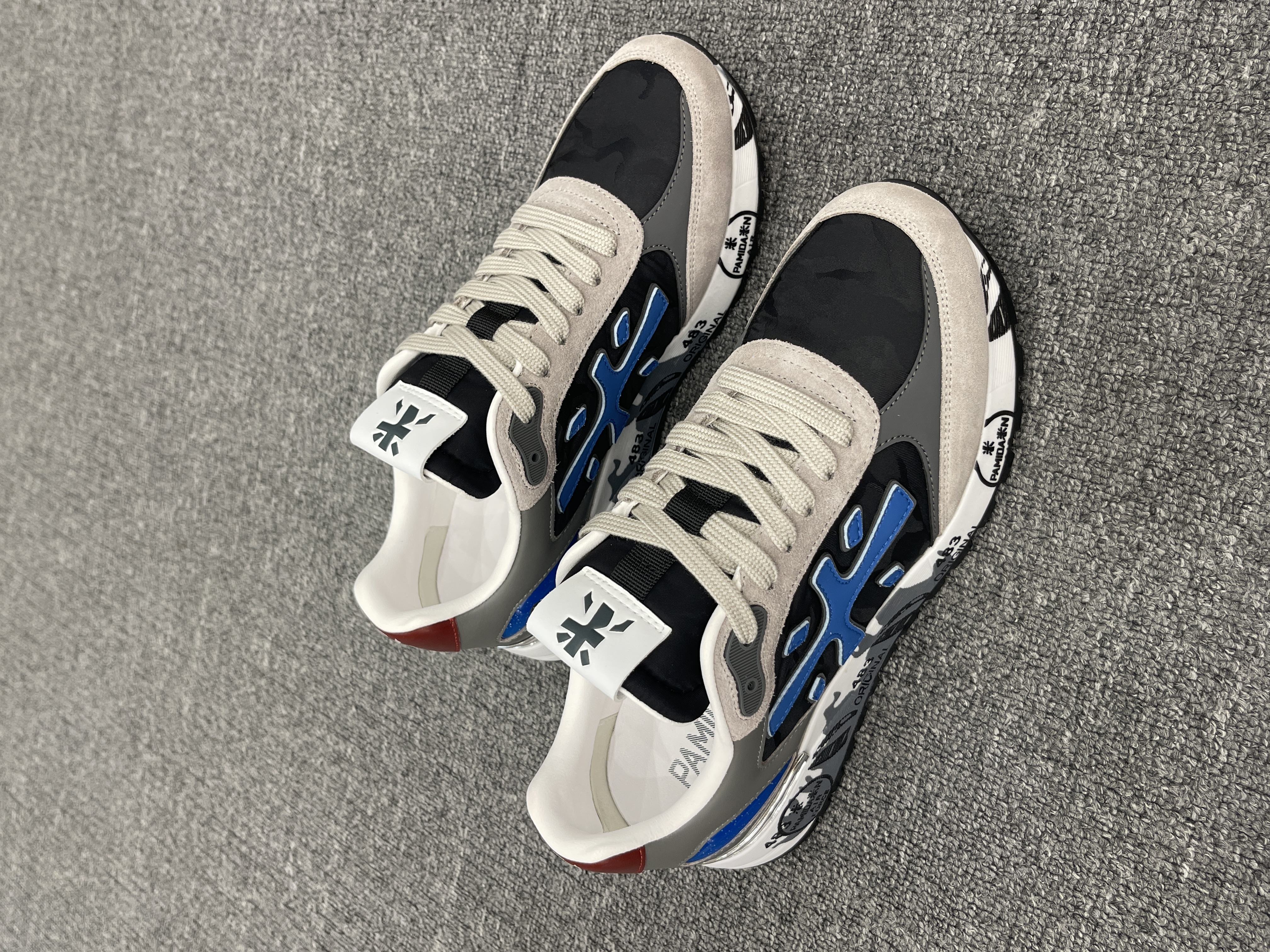 欧货高端SIDAN斯丹品牌2025新款男士冬季潮流时尚休闲米字鞋低帮