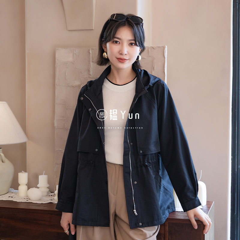 休闲带帽挺括感风衣C251515866 FY