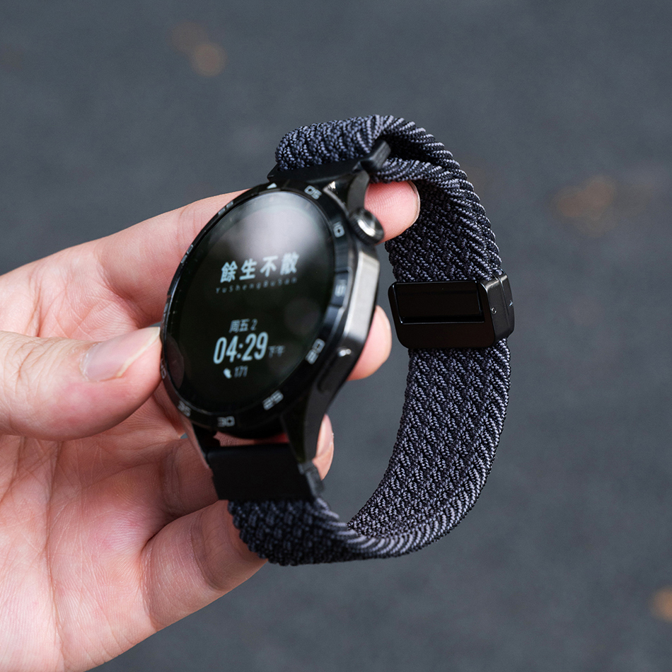 适用华为手表磁吸扣GT6表带GT3尼龙编织gt2回环弹力watch4小米GT5