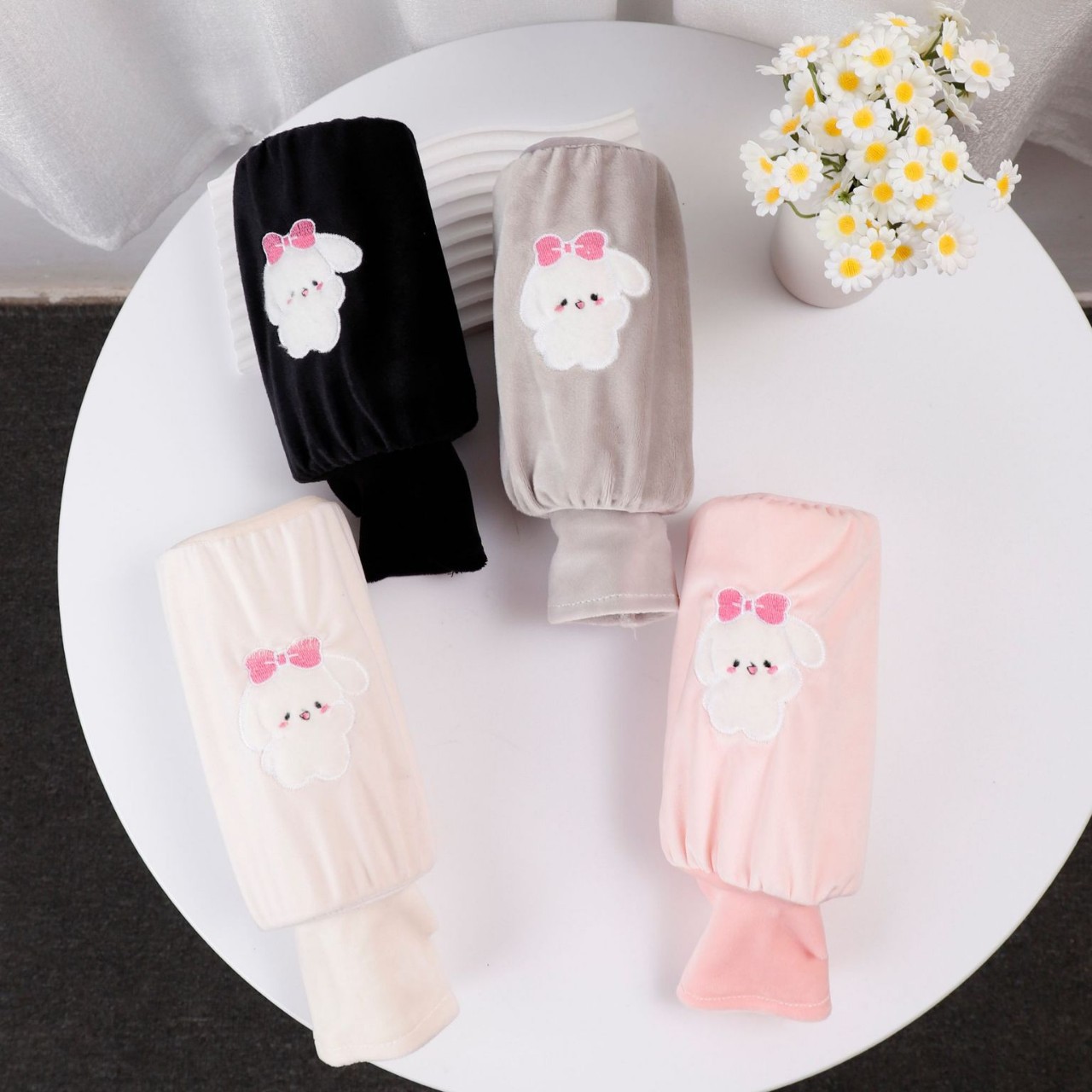 冬季儿童二合一袖套小女孩暖手耐脏护袖保暖新款手套一套袖