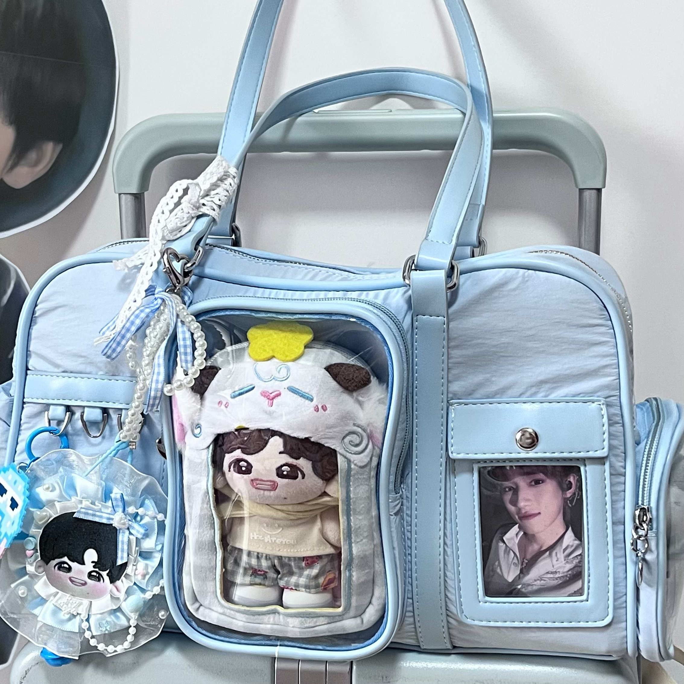 原创设计大号追星藏物痛包可放娃 大容量轻便款藏灯牌包包