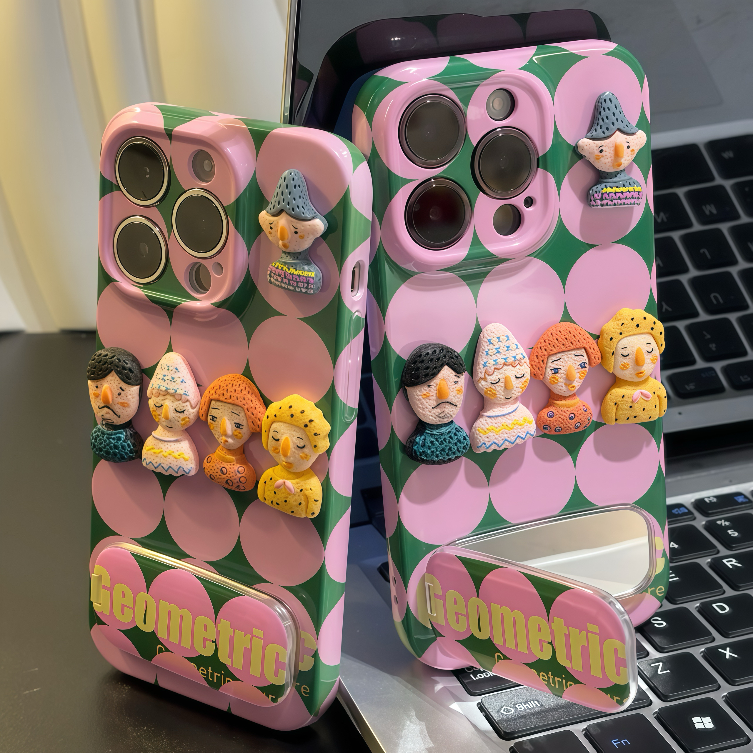 卡通小人偶支架适用苹果16手机壳iPhone15小米14vivoppo华为p70套