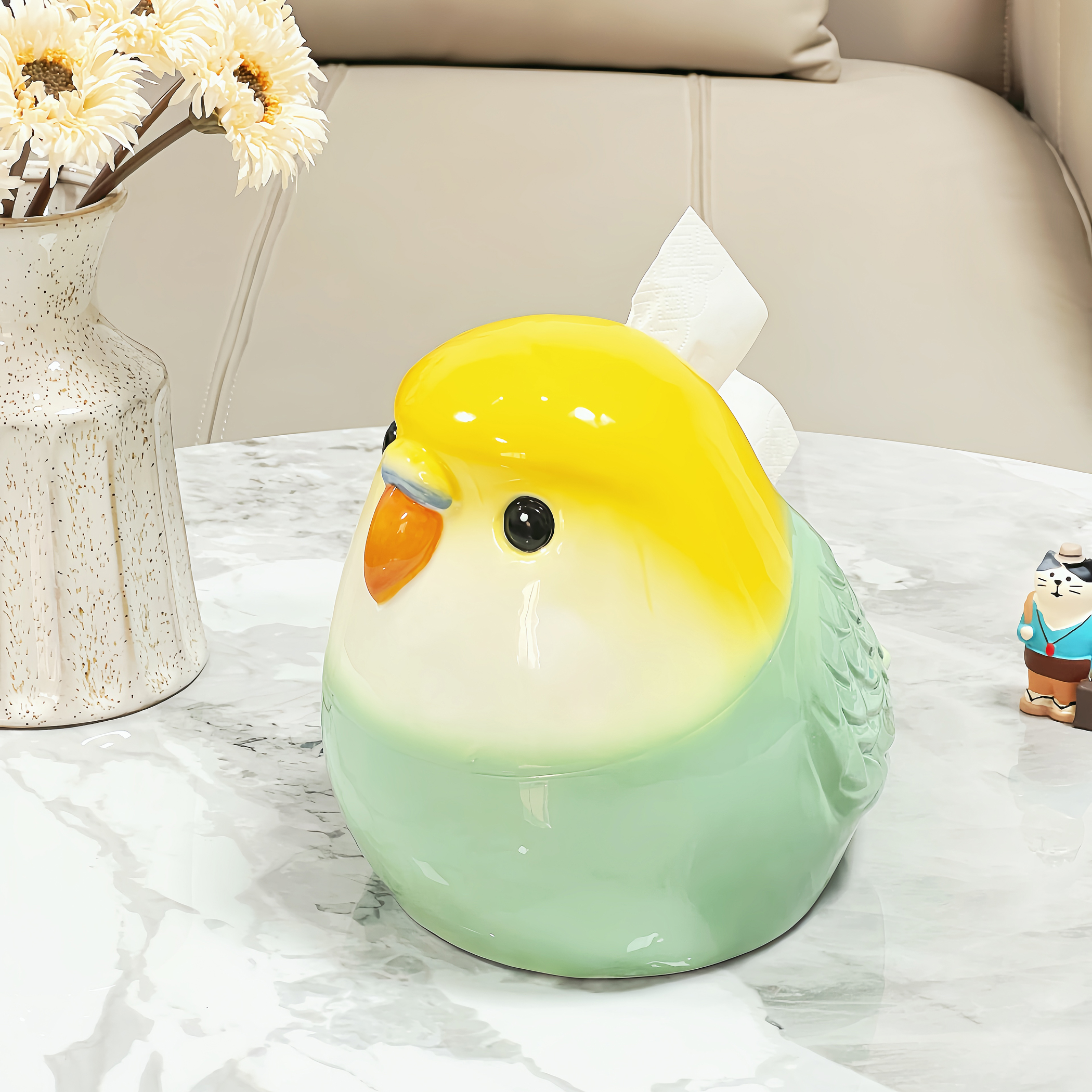 高颜值鹦鹉纸巾盒创意抽纸盒家用客厅抽纸盒餐巾纸巾收纳盒装饰品