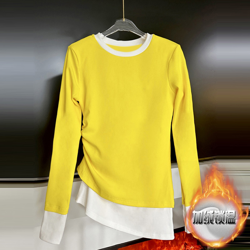 时尚韩系简约百搭修身显瘦减龄T恤女2025秋季新款新潮通勤小众T恤