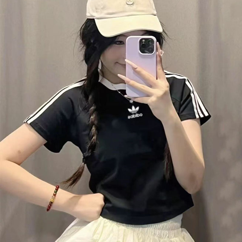 【商场撤柜】Jennie同款短袖 女生刺绣运动百搭棉T恤