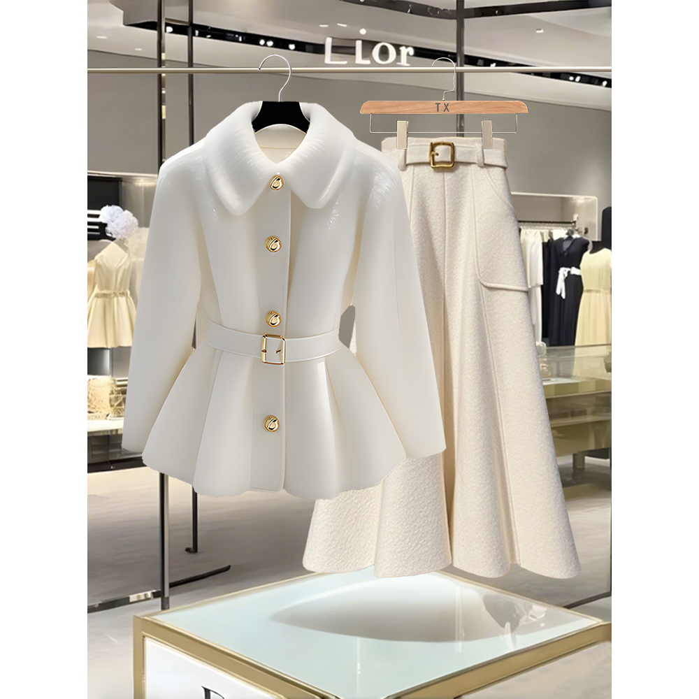 秋冬季潮流一整套穿搭小香风气质外套上衣高端时尚百搭半身裙女装