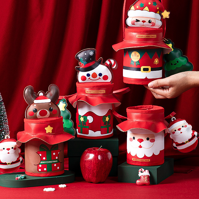 圣诞包袋拉绒袋礼物袋手提袋礼品袋糖果袋平安夜束口袋圣诞装饰品