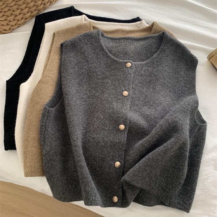 1681马甲背心宽松针织衫百搭套头时尚新款薄款打底休闲