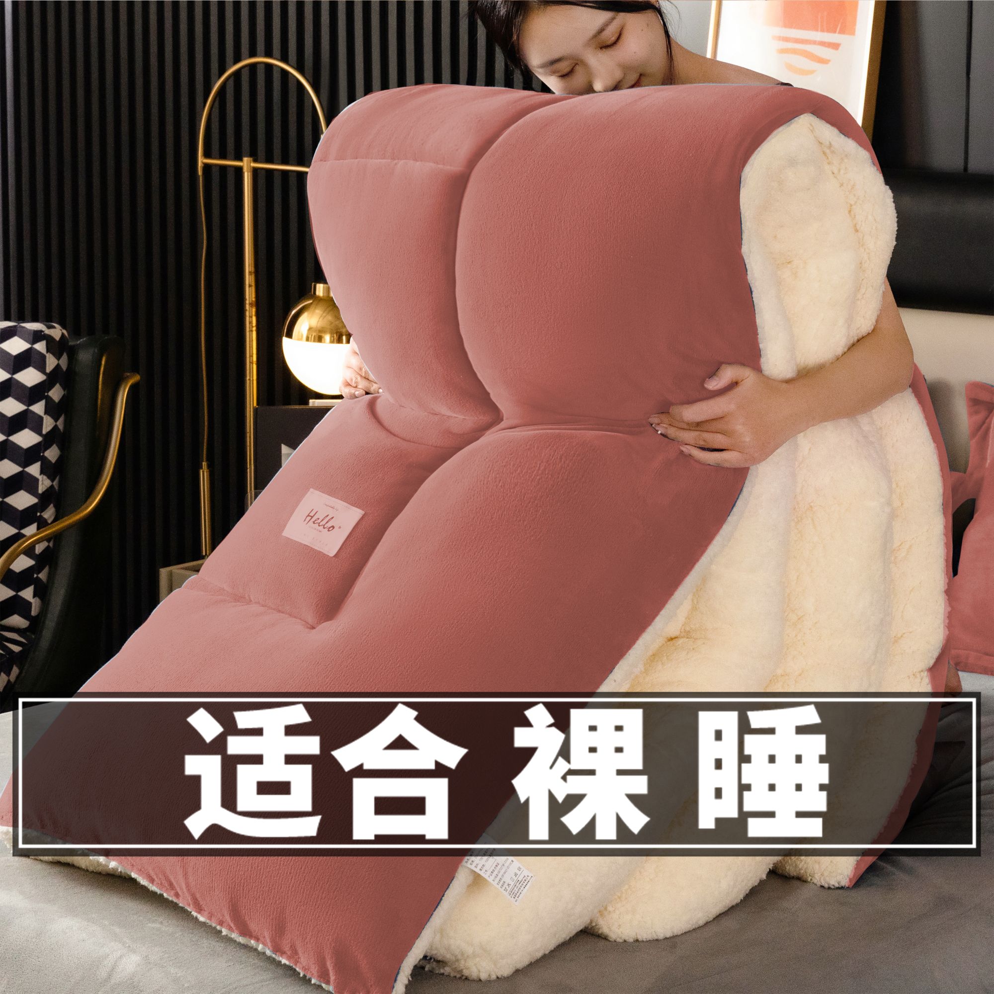 牛奶绒羊羔绒被子冬被加厚保暖被芯2024新款宿舍单人双面加绒棉被