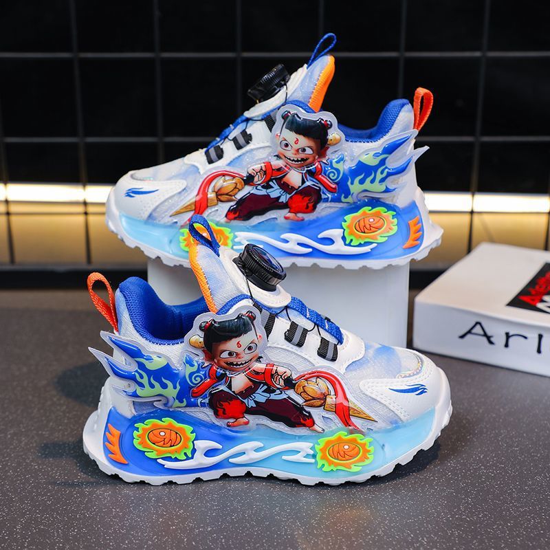 儿童运动鞋鞋子2025年秋季新款网面透气皮面舒适篮球鞋软底跑步鞋