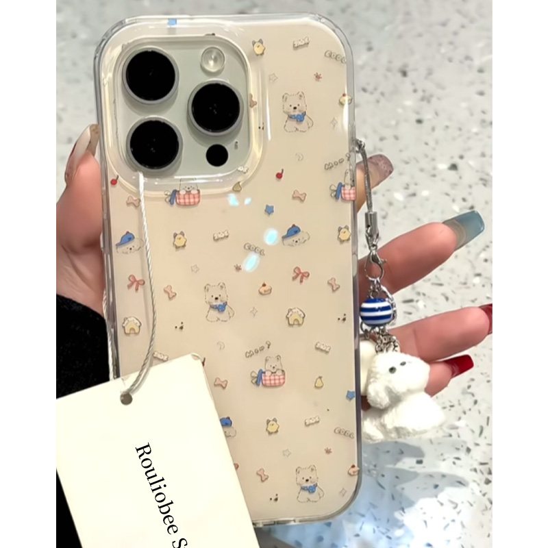 欧克里里蛋糕篮西高地骨头挂坠适用华为P70vivo小米oppo手机壳16