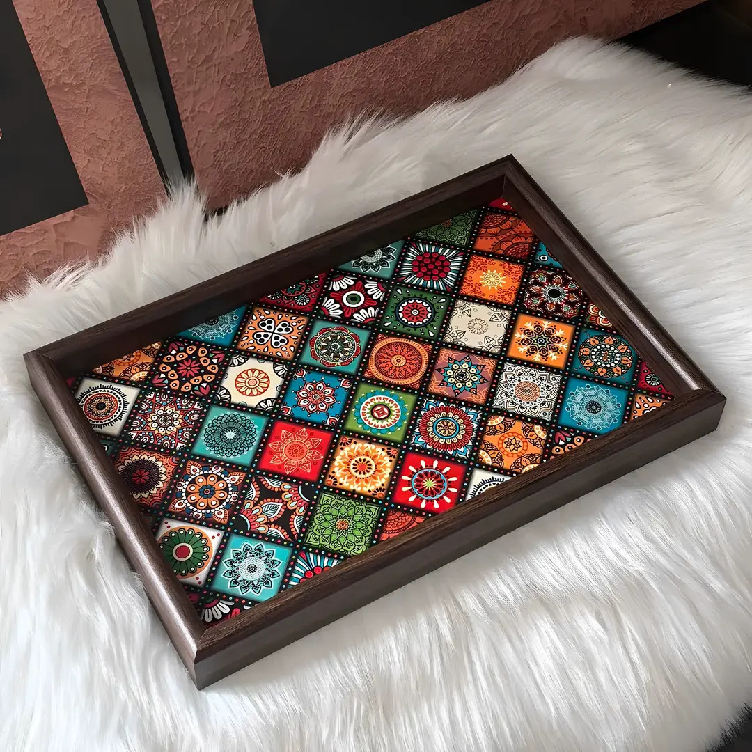 新中式高档复古茶盘首饰长方形轻奢木质收纳酒杯茶水文玩茶盘托盘